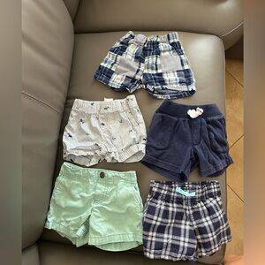 5 Pairs of 6-9 Month Baby Shorts
